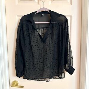 Sheer black top